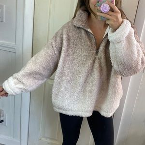 🆕 thread&supply ombré Sherpa Teddy🧸 sweatshirt L